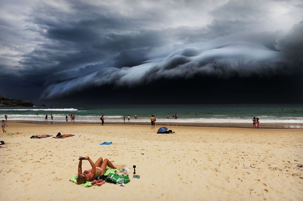 Peligro de bañarse durante una tormenta